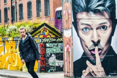 Bowie Mural appears on the 1st anniversary of his death by Glynn Rhodes