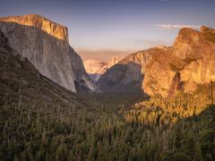 Yosemite Valley at Sunset from Tunnel View by Robert Bishop