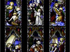 St Mary The Virgin Church Holy Island Stain Glass Window by Jeff Moore