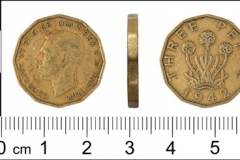 1942 Three Pence Piece by Phil Holmes