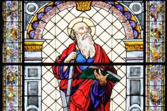 Stained Glass Window, Basilque Notre Dame, Nice France by Jeff Moore