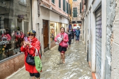Holiday Makers Brave Venetian Floods by Glynn Rhodes