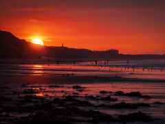 Red Sky at Saltburn by Robert Bishop