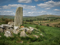 Aghascrebagh Ogham Stone by Robert Bishop