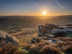 Sunset at Curbar Edge by Robert Bishop